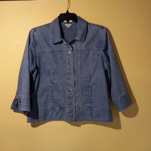 Women's Christopher and Banks Jean Jacket.